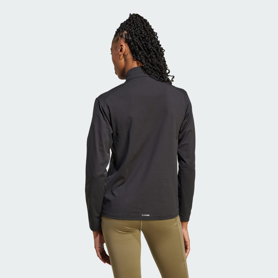 Tricou cu m&acirc;necă lungă Terrex Multi Climacool, cu fermoar 1/2