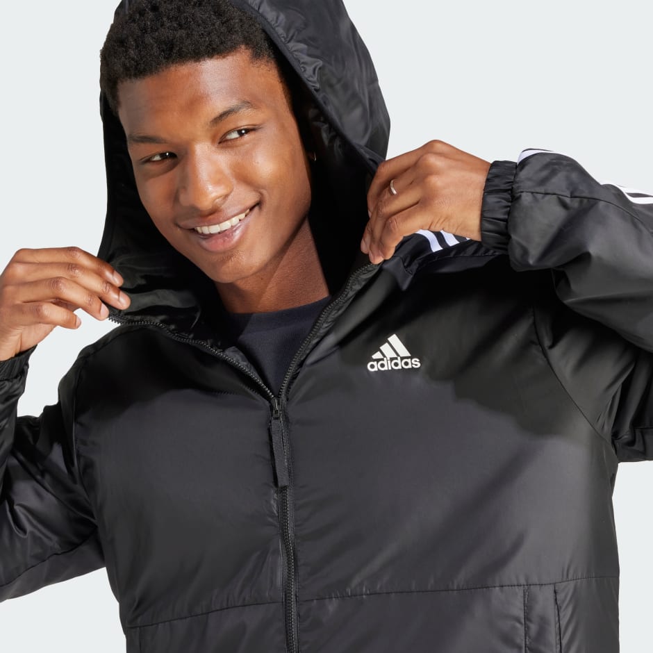 Men's Clothing - Essentials 3-Stripes Insulated Hooded Jacket
