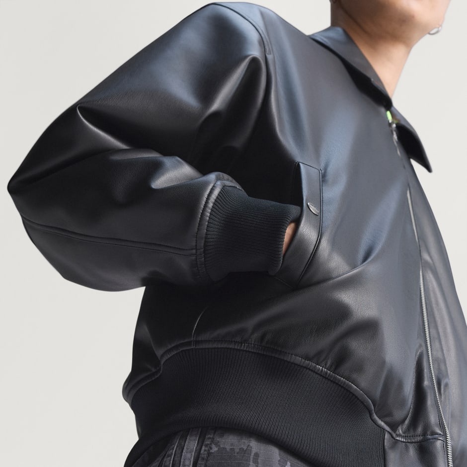 PREMIUM ESSENTIALS PLEATHER BOMBER JACKET