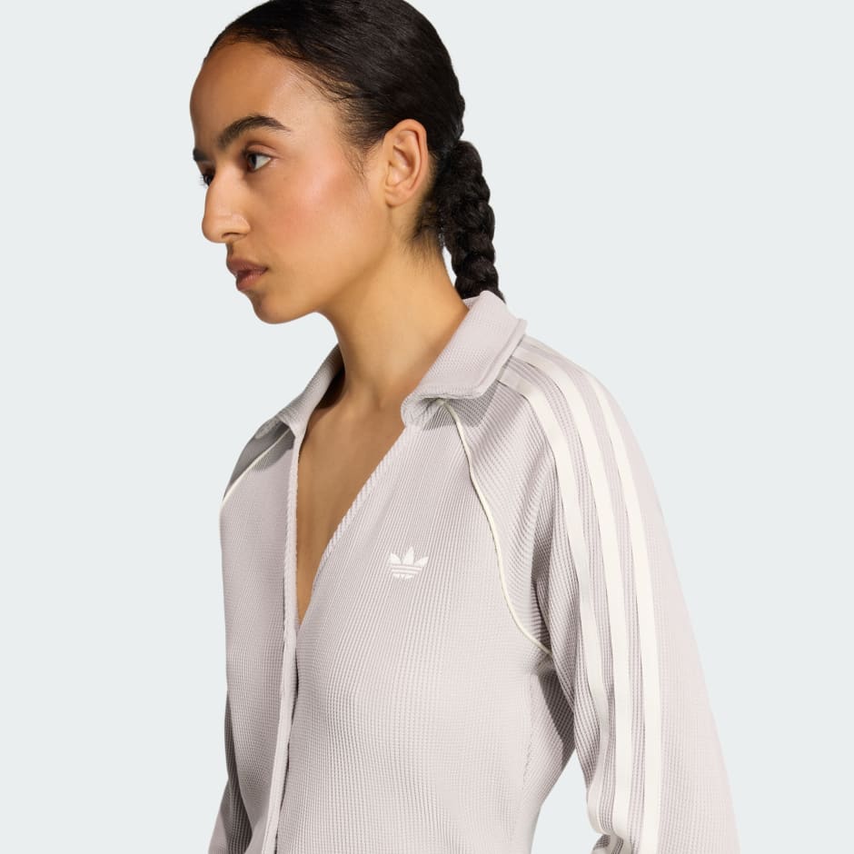 ADIDAS ORIGINALS BUTTON DOWN WAFFLE TOP