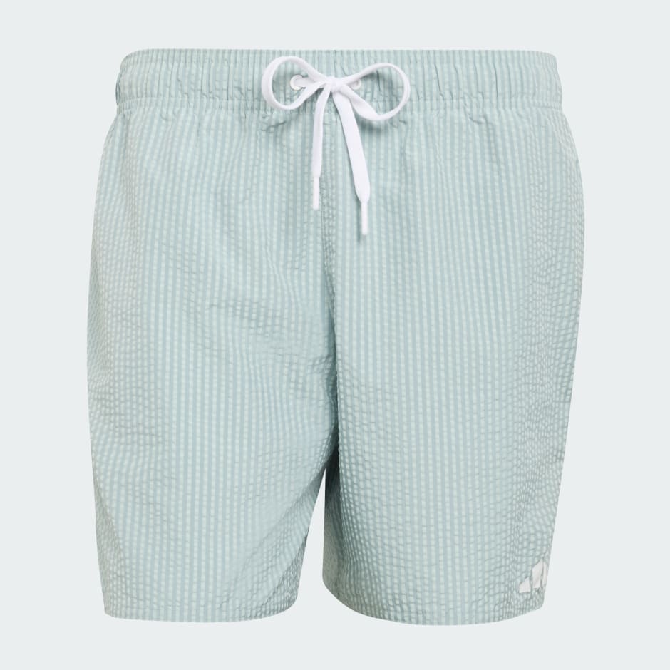 Seersucker Stripy Swim Shorts 5-Inch
