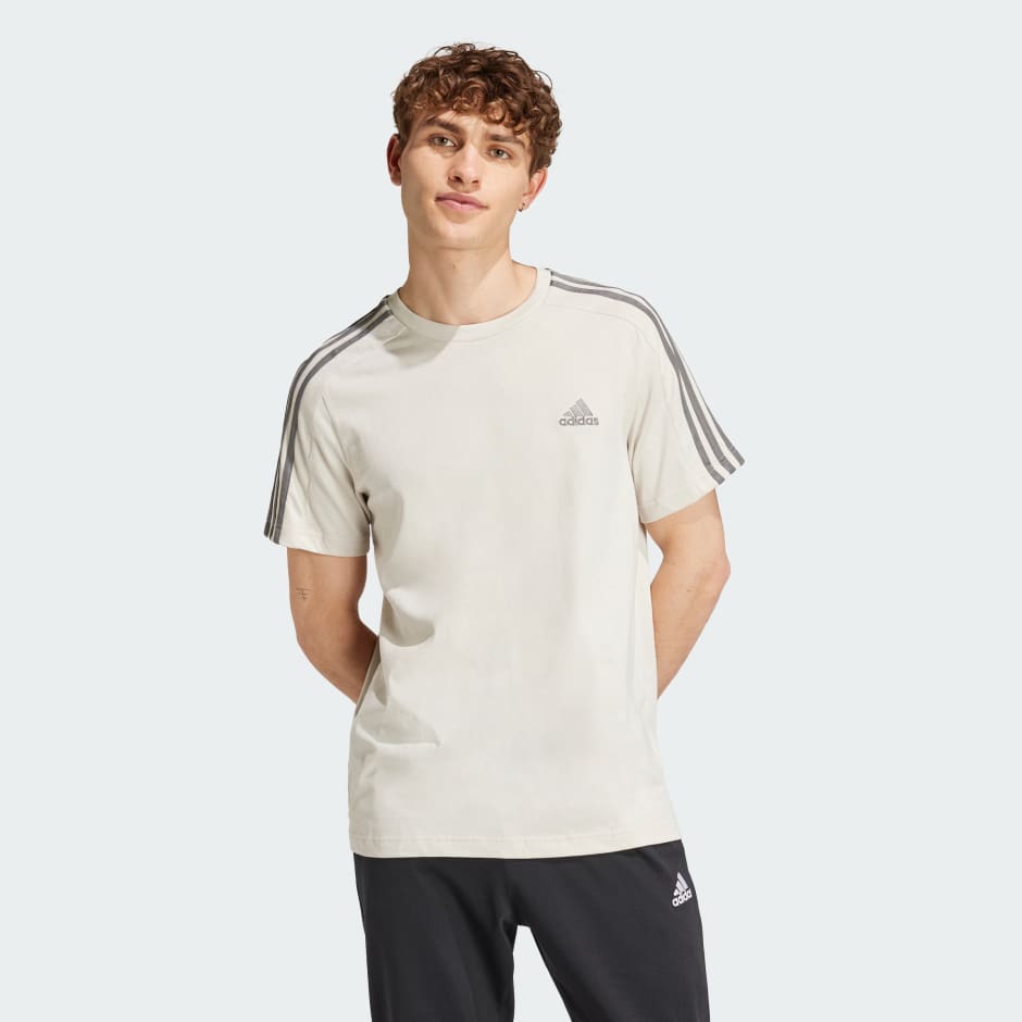 Essentials Single Jersey 3-Stripes Tee