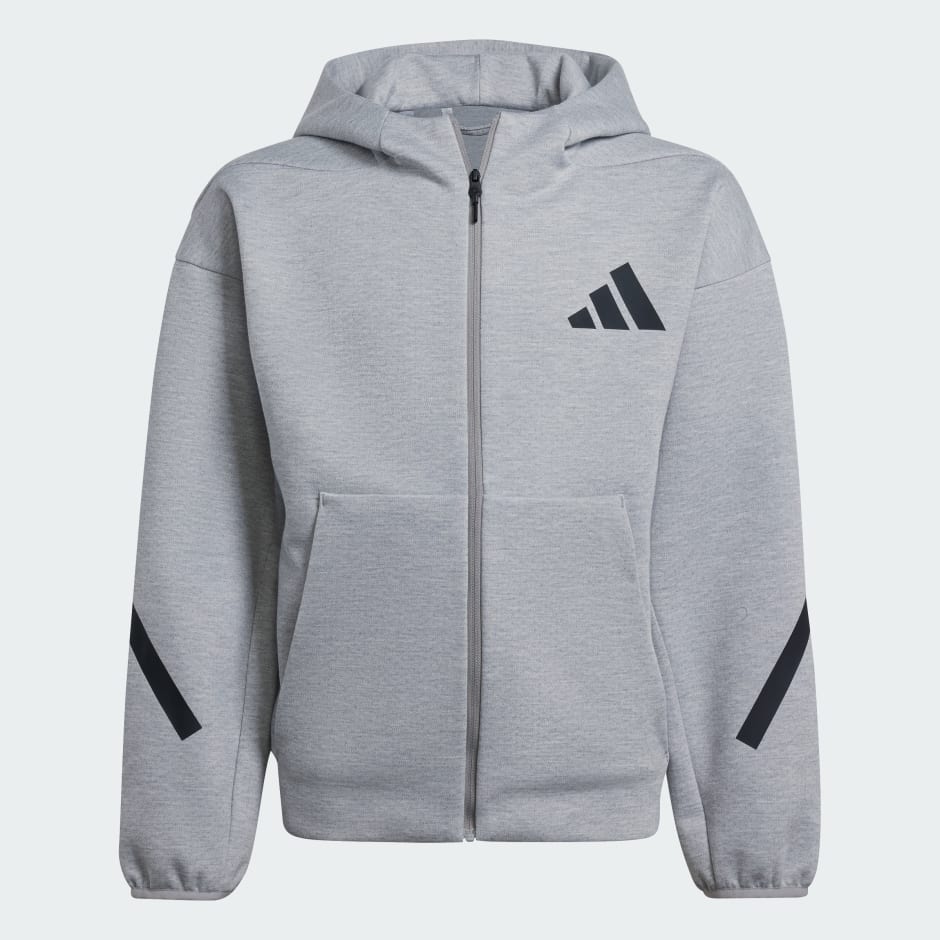 Jachetă de trening cu fermoar lung și glugă adidas Z.N.E. pentru copii