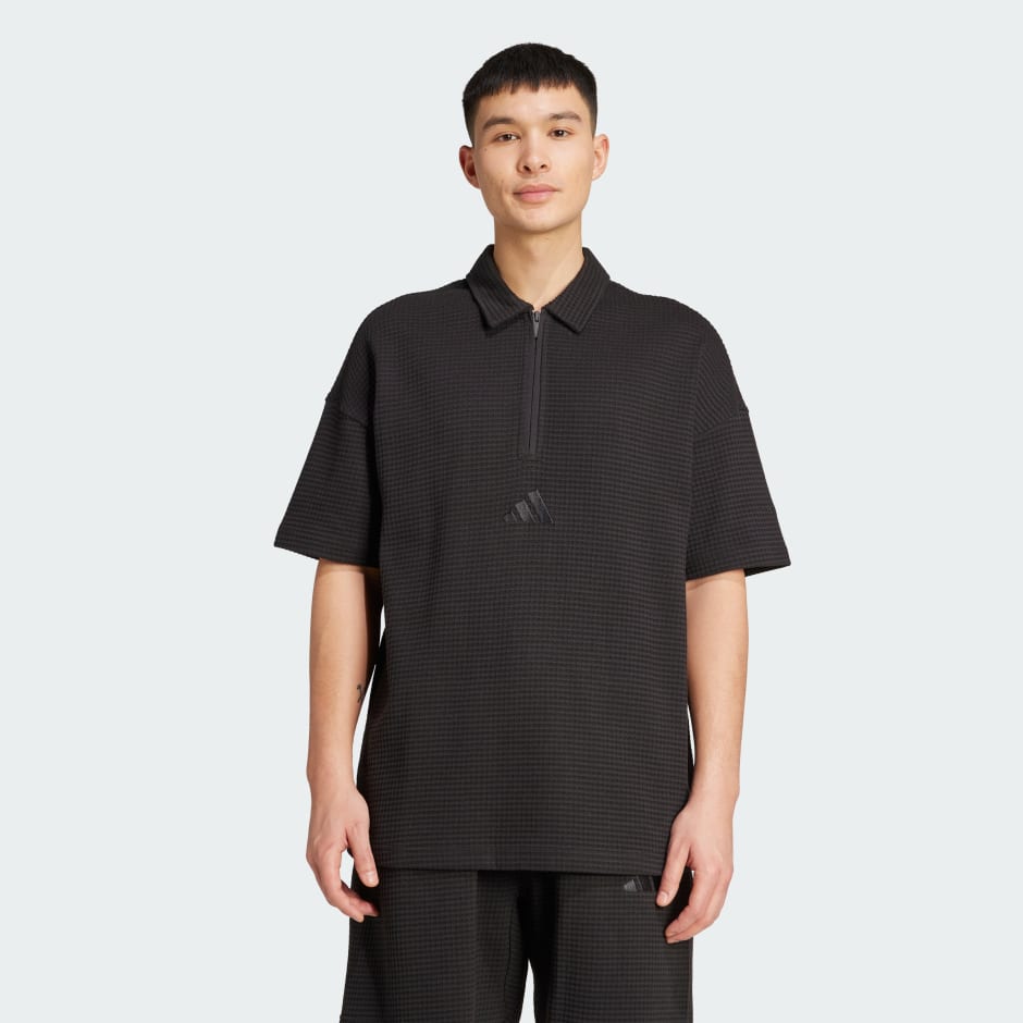 All SZN Waffle Knit Half-Zip Polo