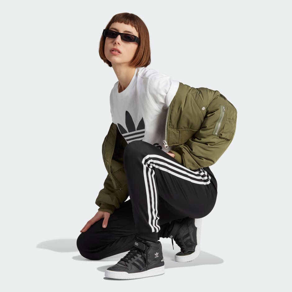 Buy adidas Originals Womens Adicolor Classics Lace Cuffed Sweat Pants Black