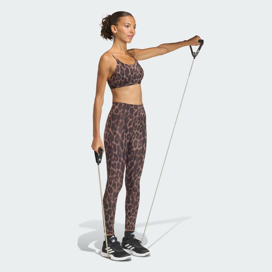 Optime Essentials Workout Leopard Light Support Bra