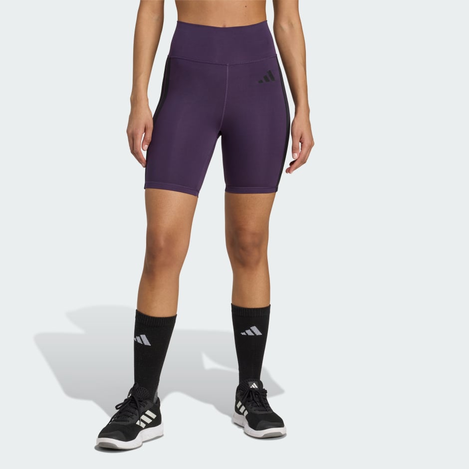 Optime Essentials 3-Stripes Short Leggings