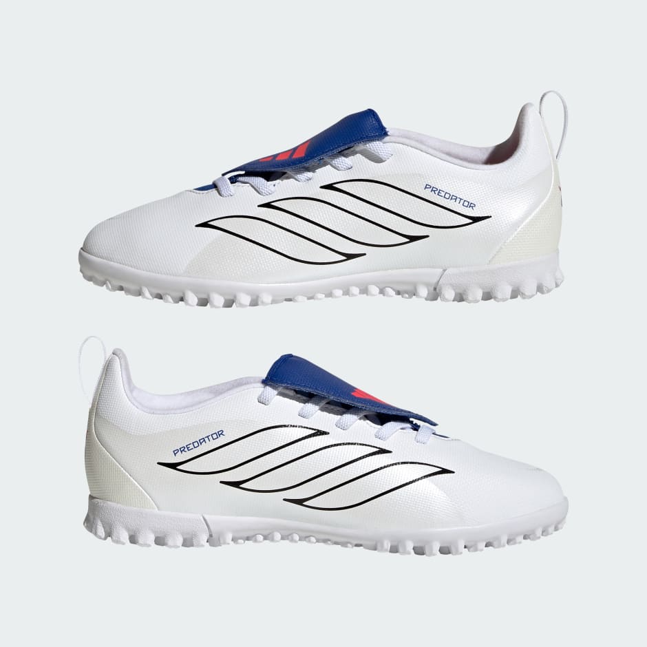 PREDATOR CLUB Fold-Over Tongue Elastic Laces Turf Football Shoes Kids