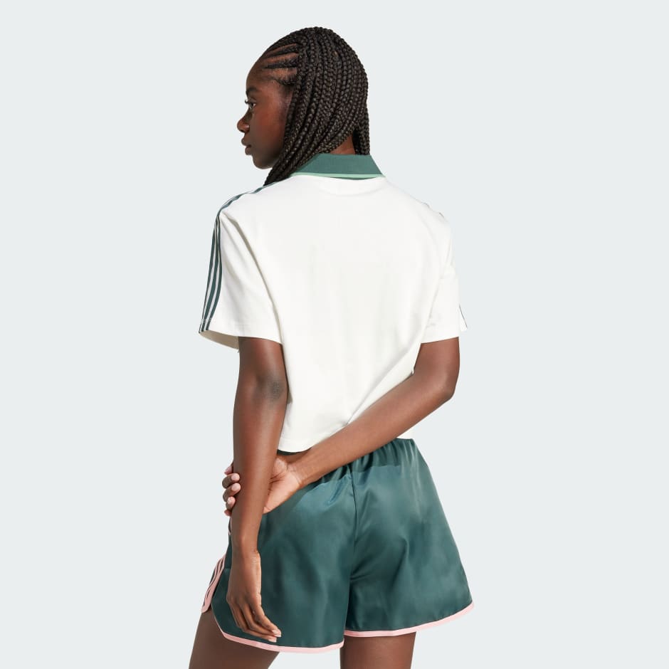 Loose Crop Polo Shirt
