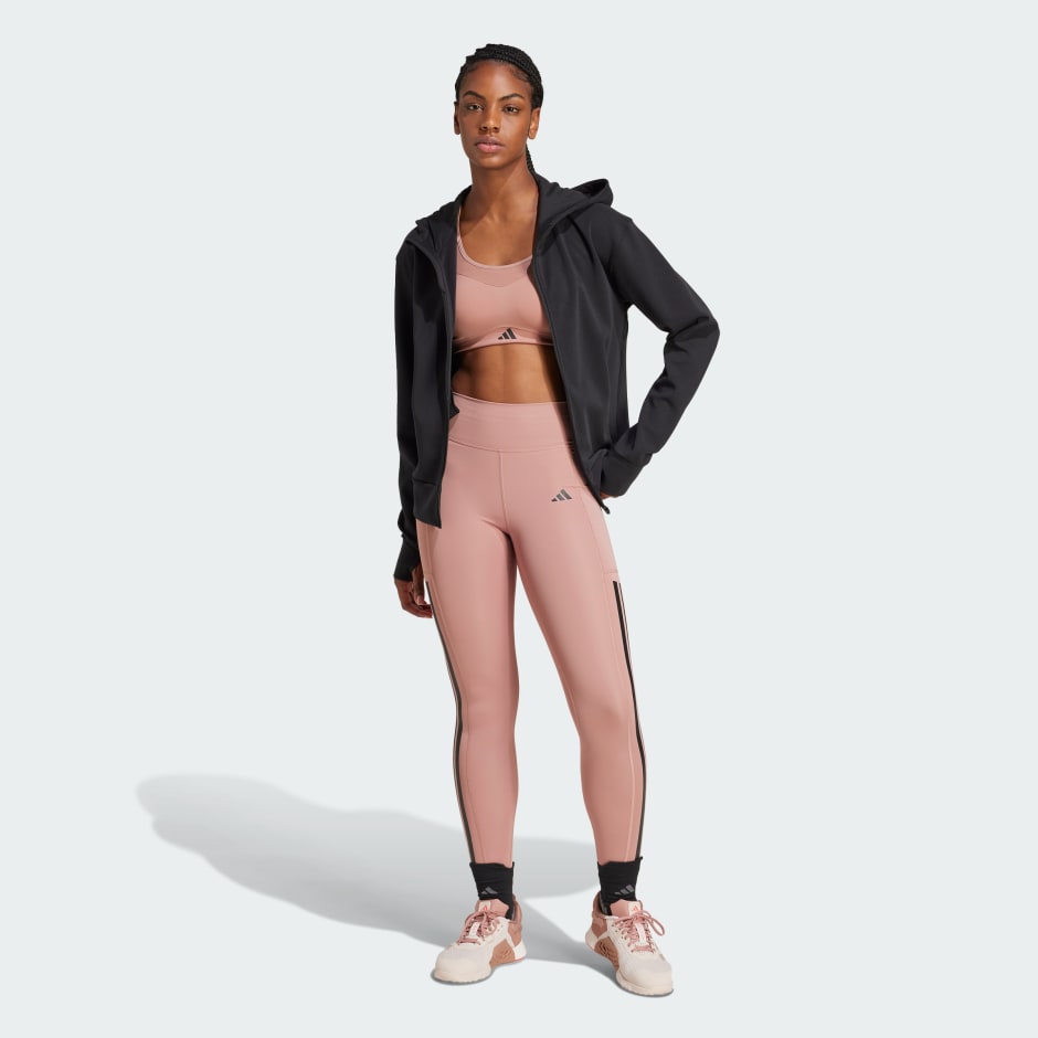 Optime 3-Stripes Full-Length Leggings