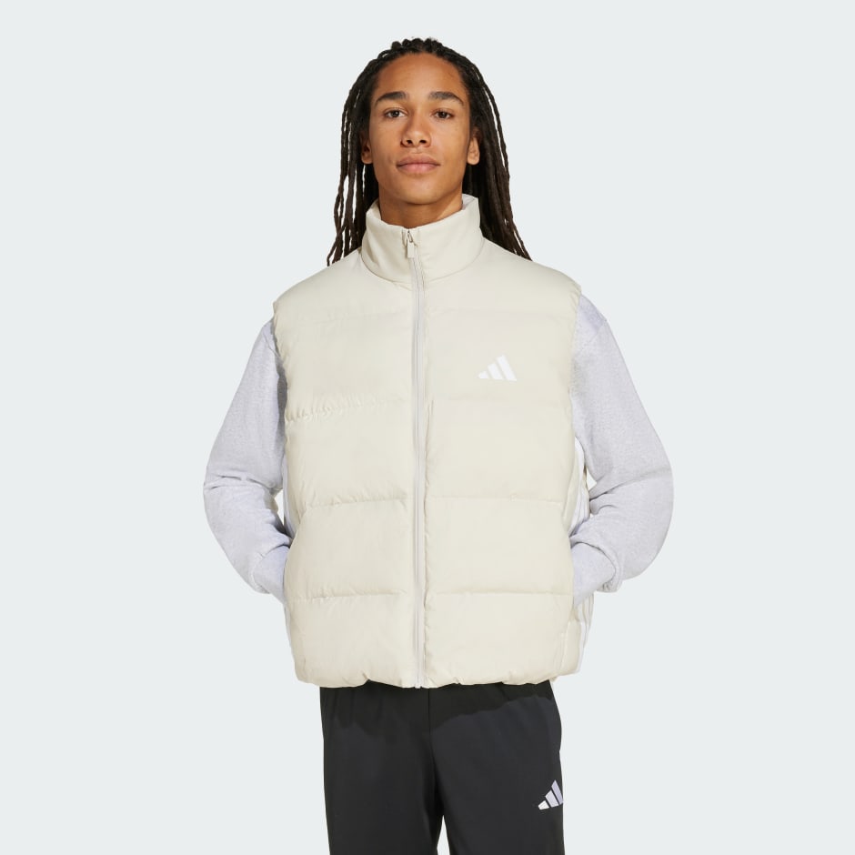 صدرية منفوخة Essentials Climawarm 3-Stripes Puffer