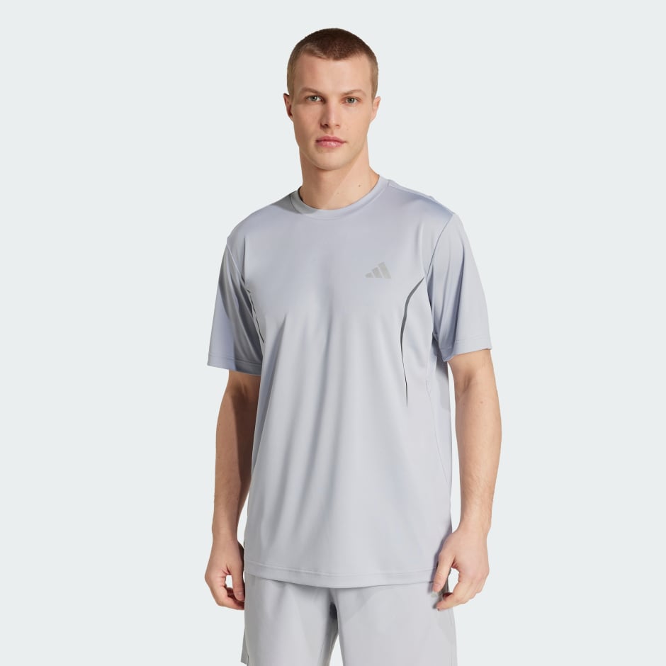 Clothing - Tech Apparel Tee - Grey | adidas Oman