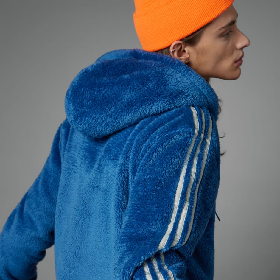 Men's Clothing - Indigo Herz Fur Hoodie - Blue | adidas Kuwait