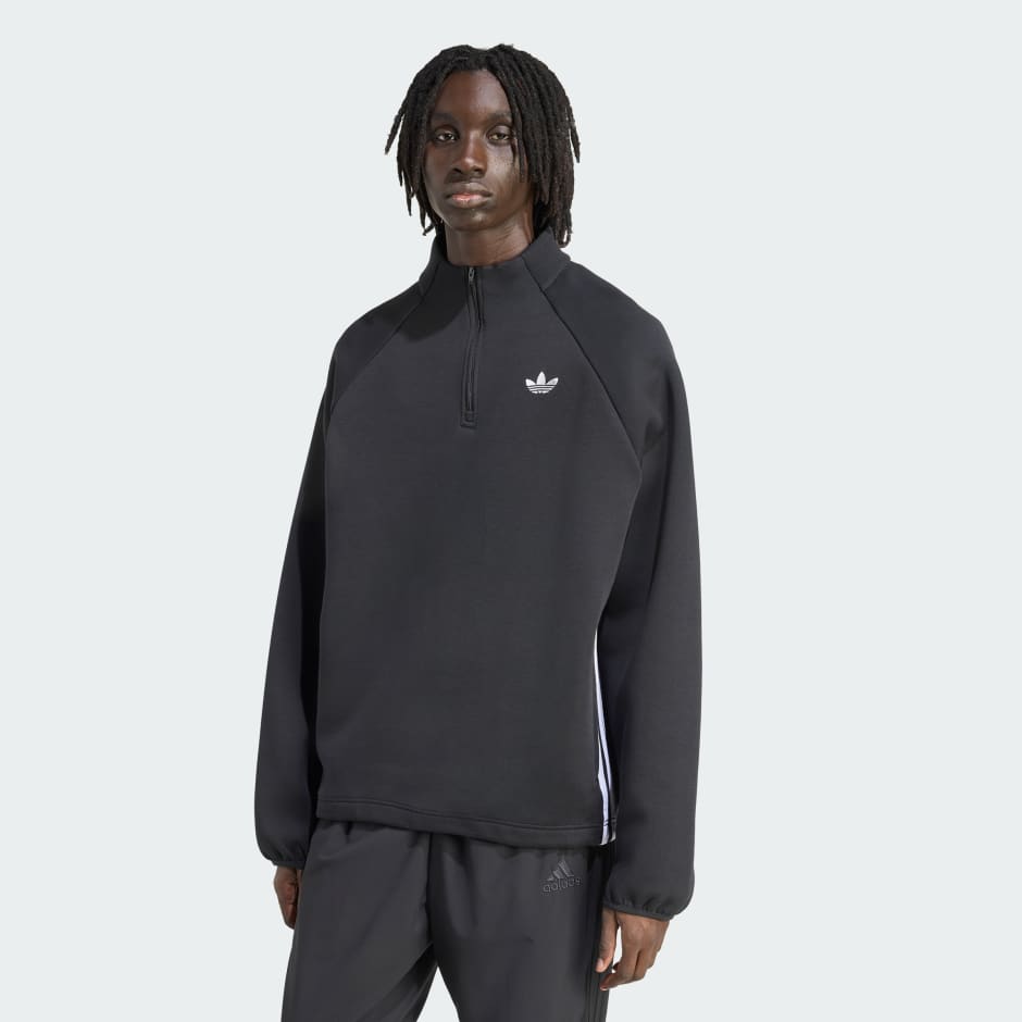 Sweatshirts - adidas Adicolor Spacer Drill Top - Black | adidas Oman