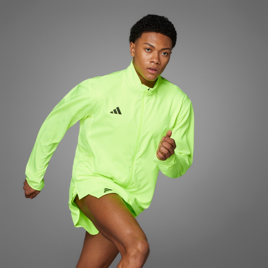 【Adidas コリア】 Adizero Essentials Running Jacket Clothing - Adizero Essentials Running Jacket - Green