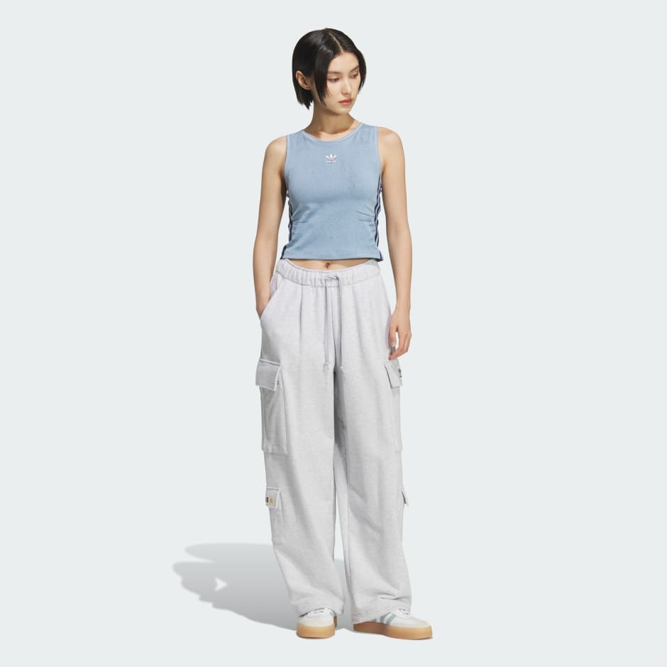 Fake Denim Padded Tank Top