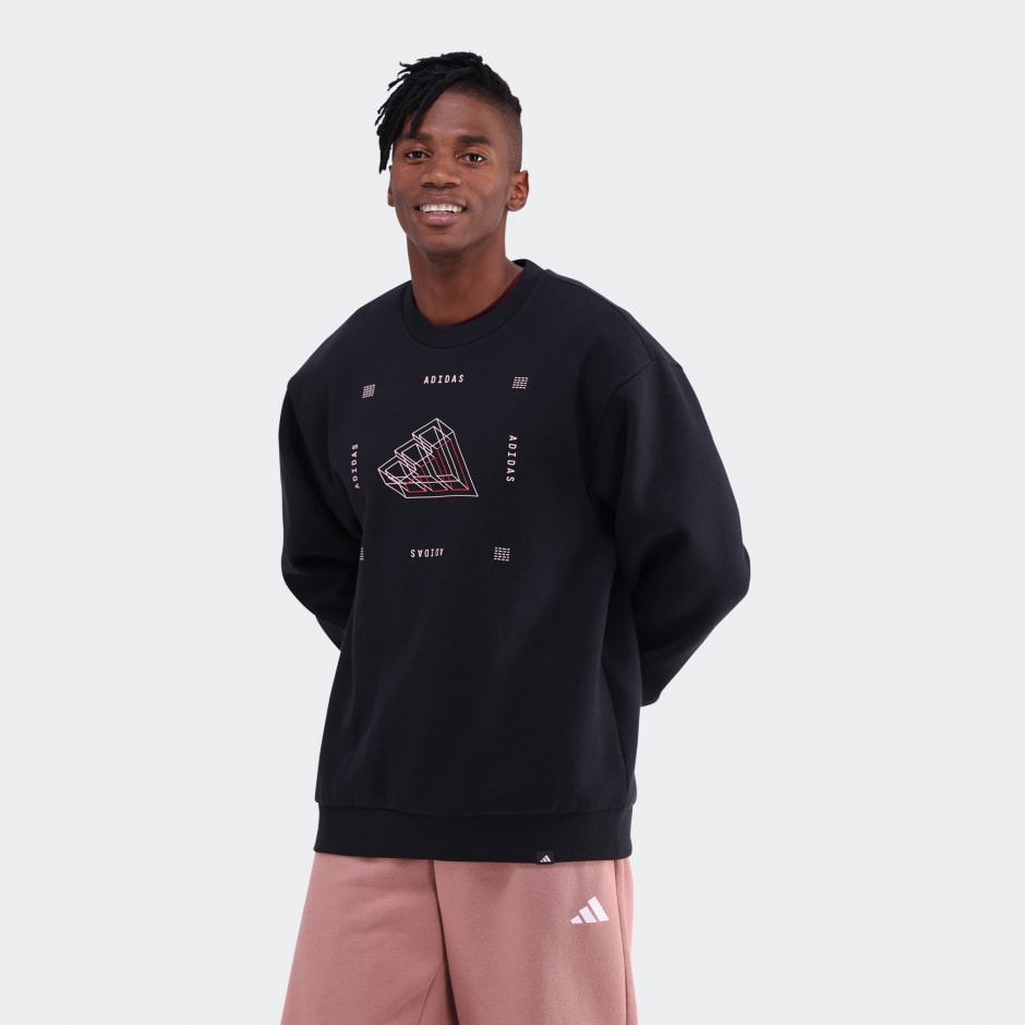 Tech Outline Graphic Crew Sweatshirt
