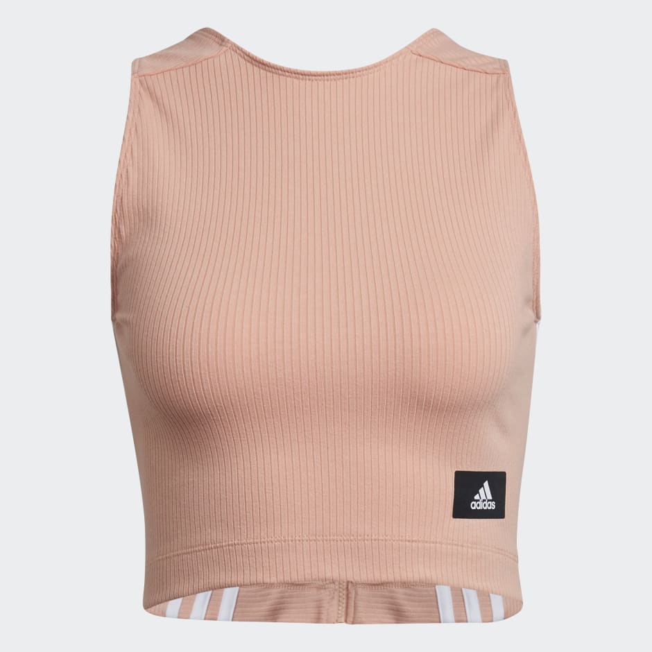 adidas Sportswear Cropped Ribbed Tank Top image number null