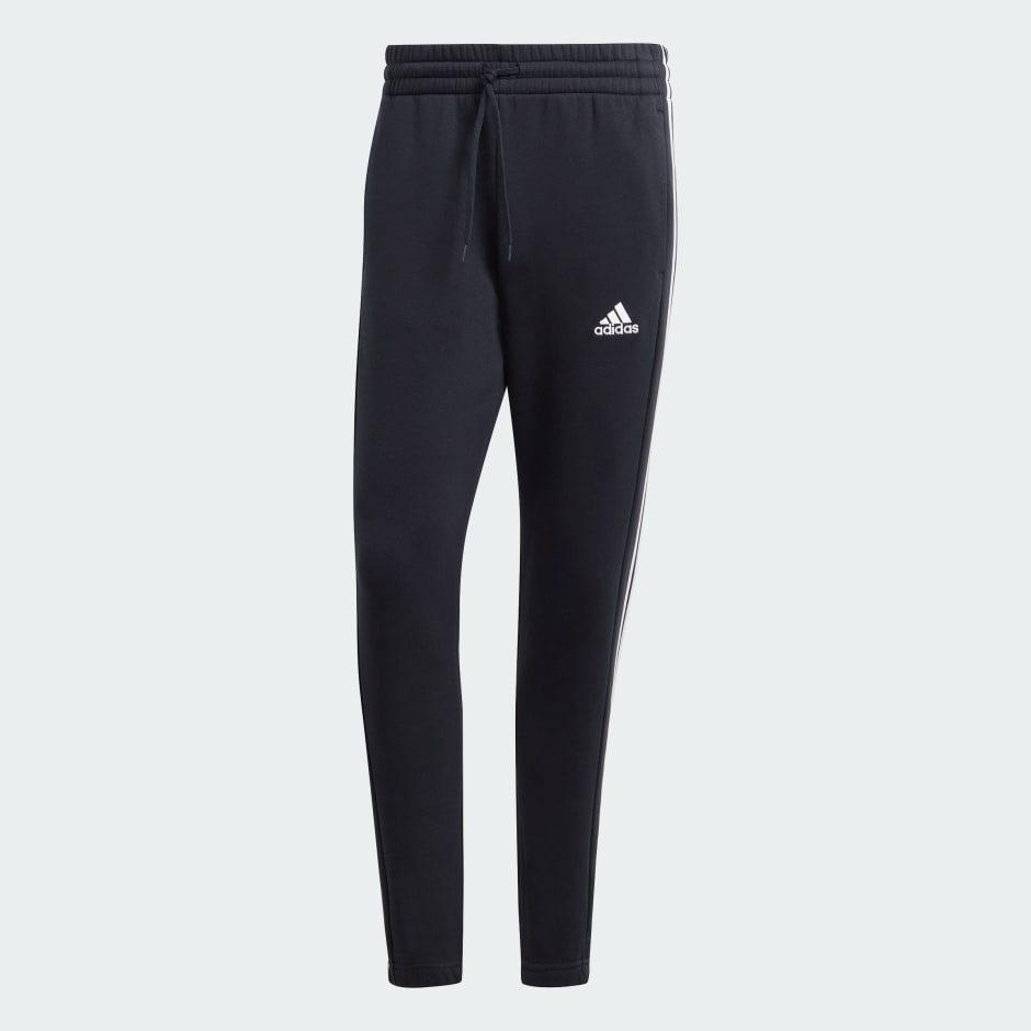 Essentials Fleece 3-Stripes Tapered Cuff Pants image number null