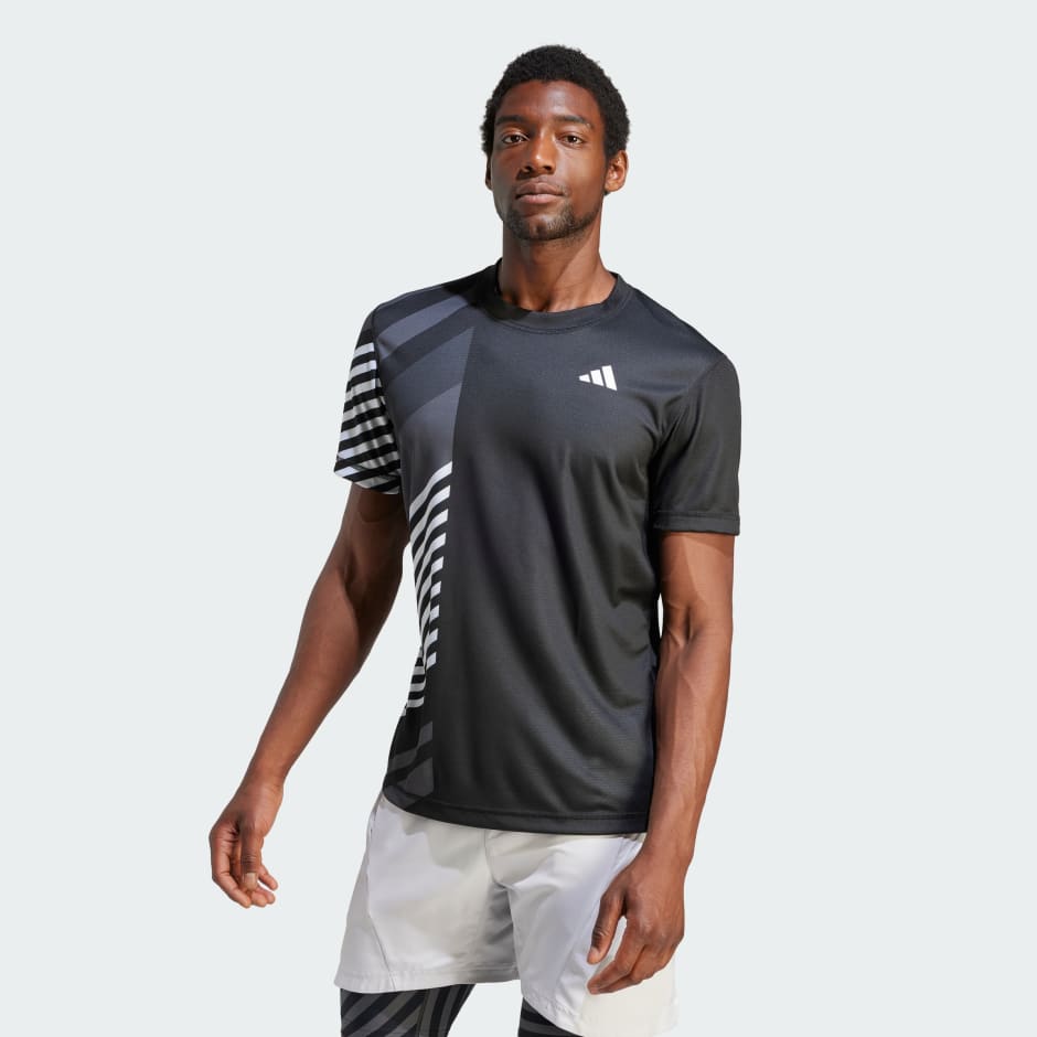 Men s Clothing Tennis HEAT.RDY FreeLift Pro Tee Black adidas