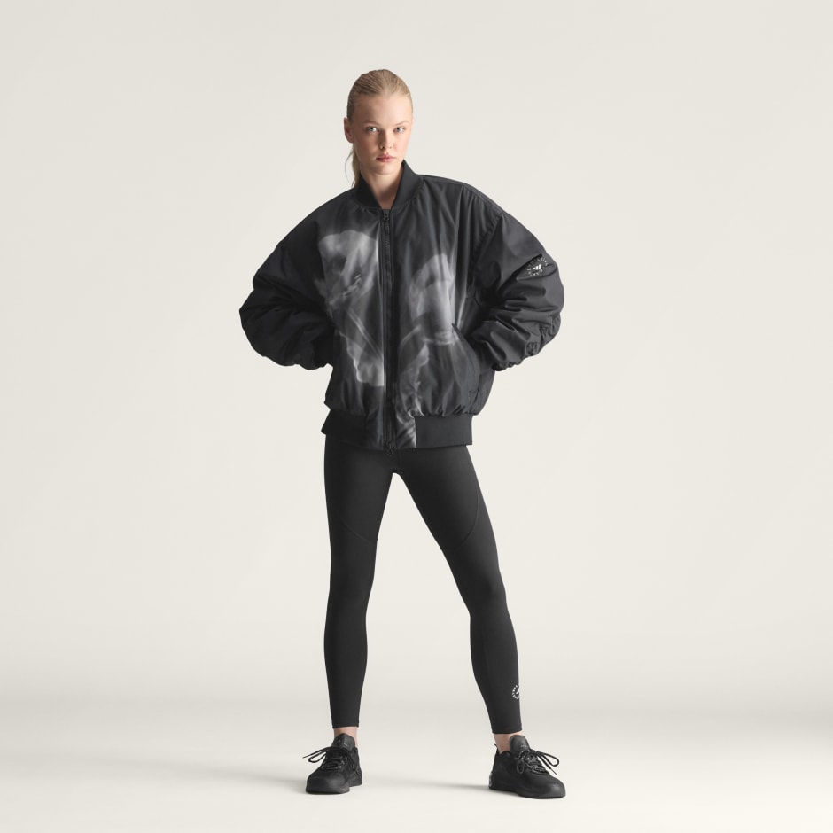 Jachetă de aviator adidas by Stella McCartney din țesătură, cu imprimeu