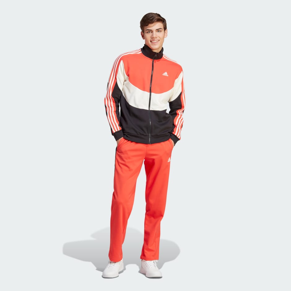 Men's Clothing Colorblock Track Suit - Red adidas Saudi Arabia