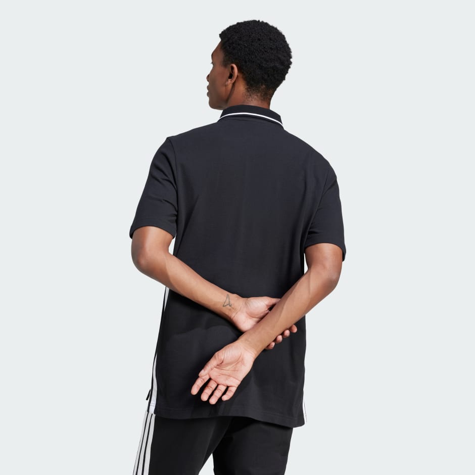 Essentials 3-Stripes Piqu&eacute; Polo Shirt