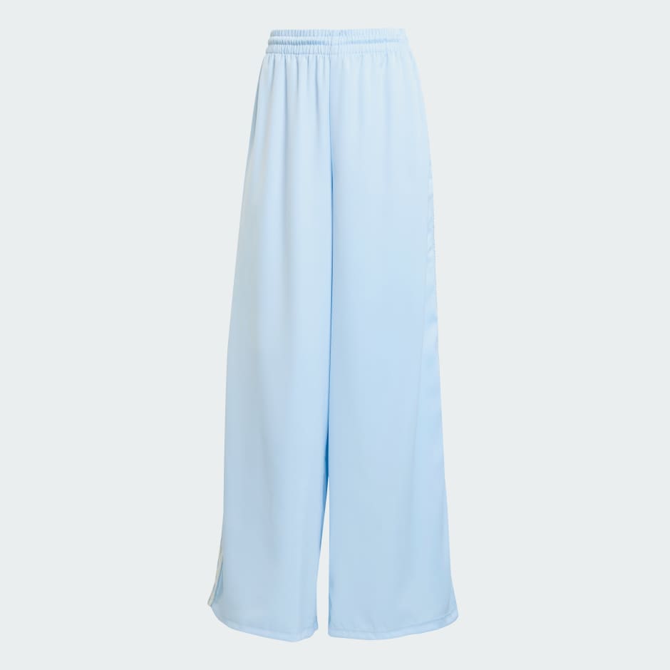 adidas Originals Satin Wide Leg Pants Ruffle 3-Stripes
