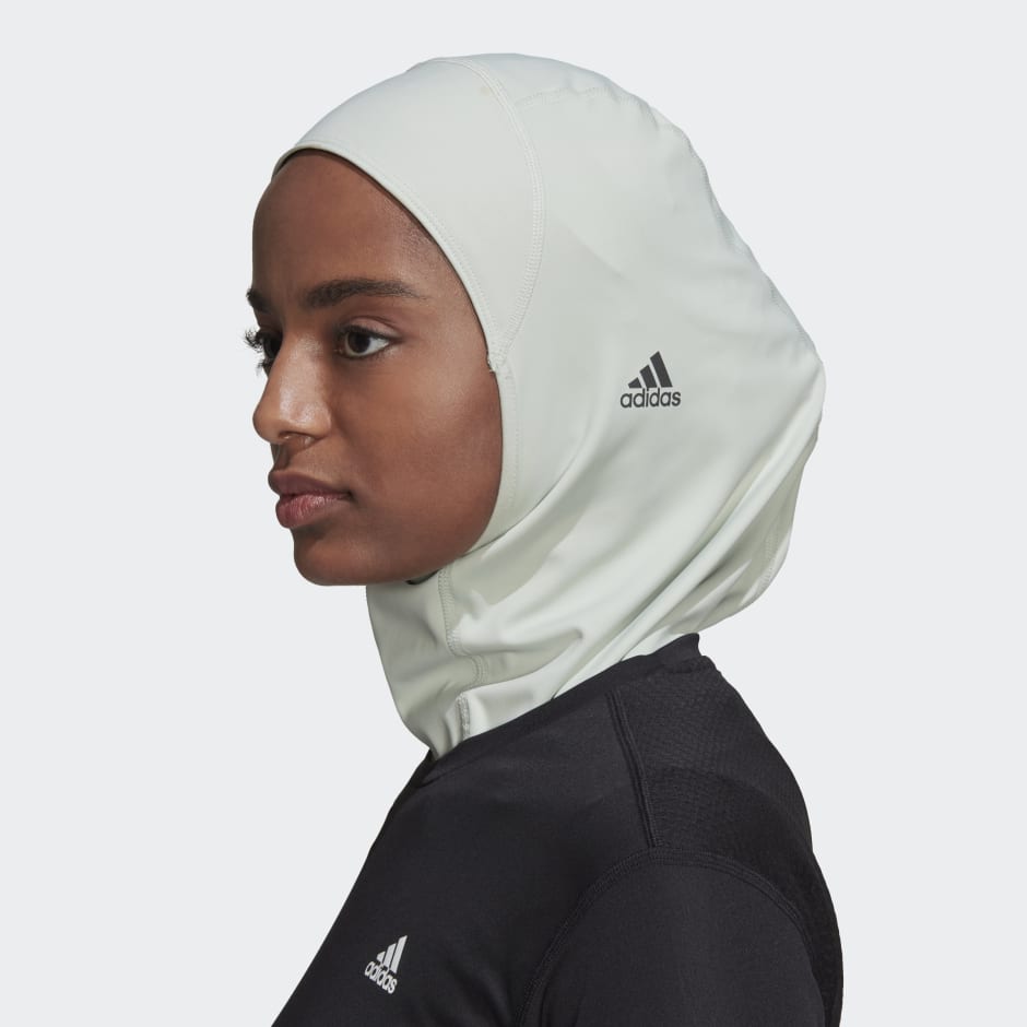 adidas Run Icons 3-Stripes Sport Hijab - Green | adidas LK