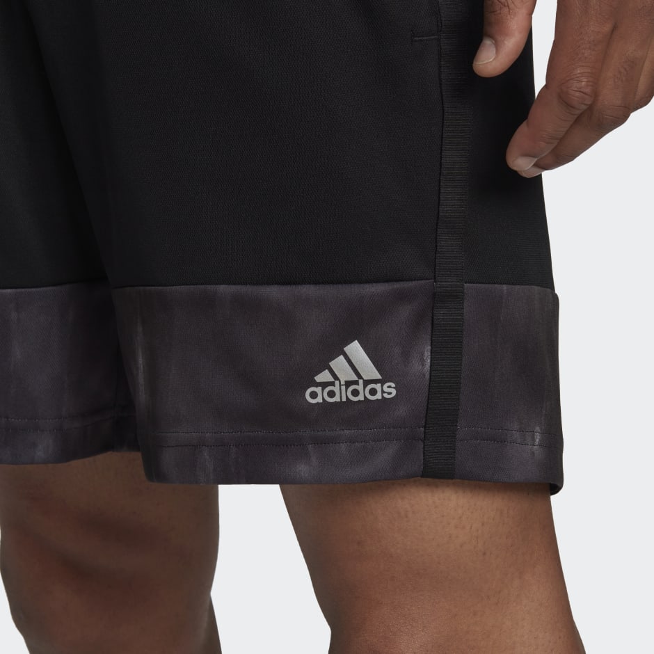 rechtbank Moedig Flipper adidas AEROREADY Workout Chalk Print Training Shorts - Black | adidas KE