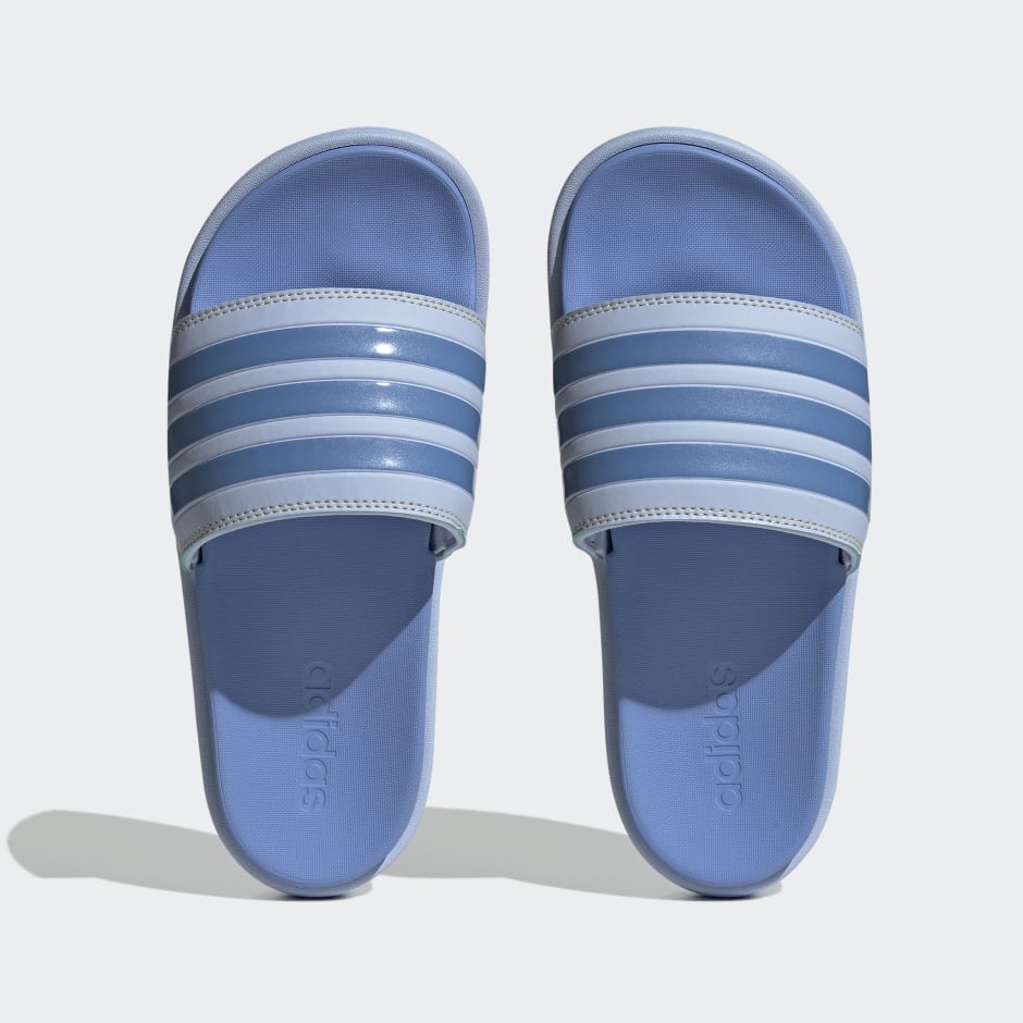 Women's Shoes - Adilette Platform Slides - Blue | adidas Egypt