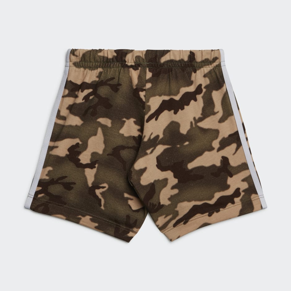 adidas Camo Tee and Shorts Set - White