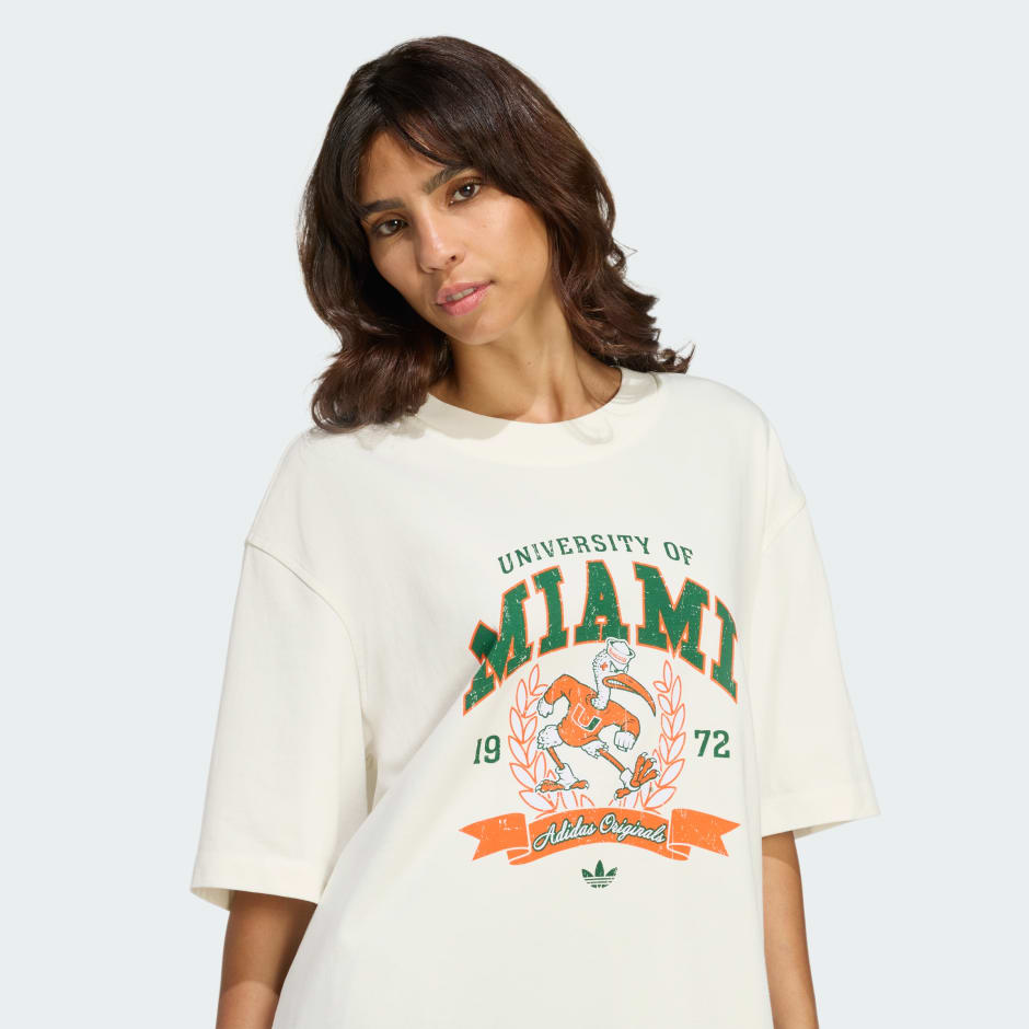 adidas ORIGINALS ATHL DEPT NCAA UNIVERSITY OF MIAMI TEE