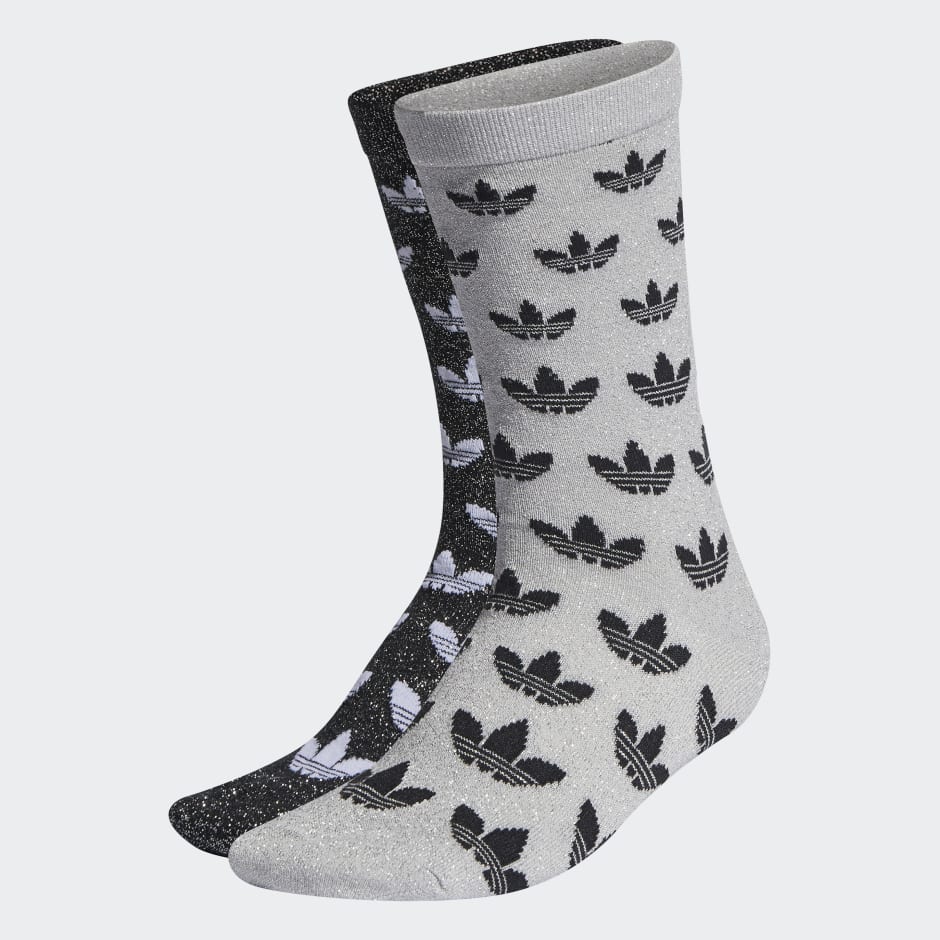 Monogram Full Glitter Crew Socks 2 Pairs
