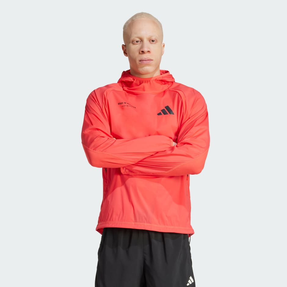 Clothing - Adizero Road to Records Hoodie (Gender Neutral) - Red