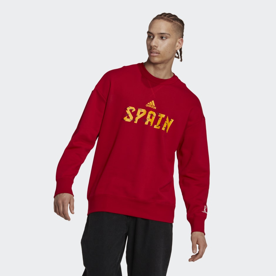 adidas FIFA 2022™ Spain Crew Sweatshirt - Red | adidas QA