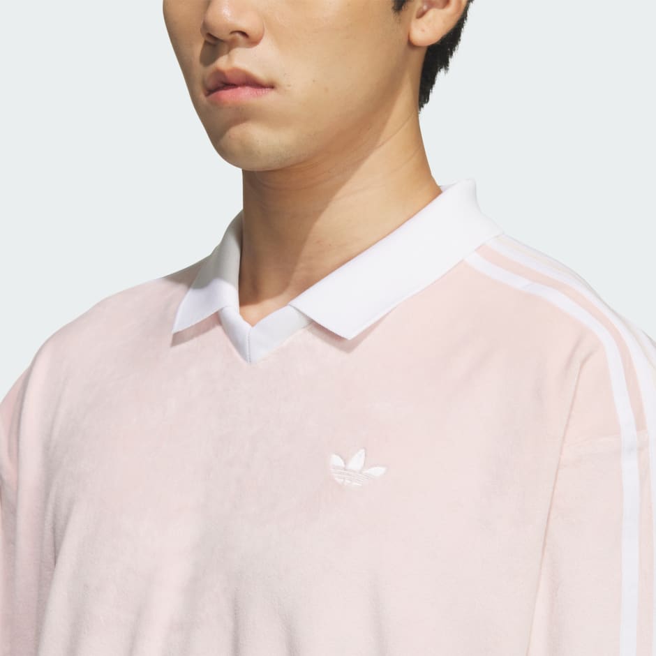 VELOUR POLO LS