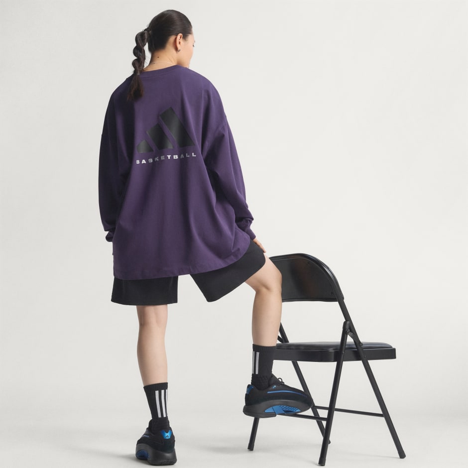 Tricou adidas Basketball cu m&acirc;necă lungă (unisex)