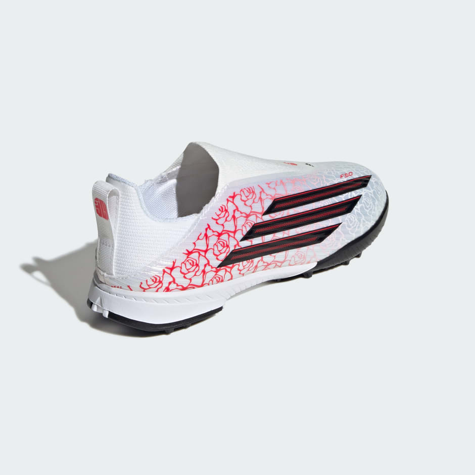 Ghete de fotbal pentru copii F50 LEAGUE fără șireturi pentru teren sintetic