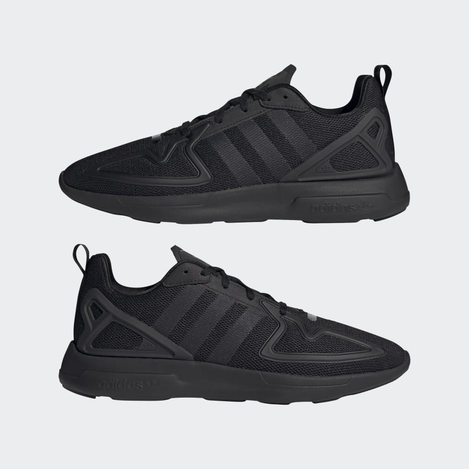 adidas originals zx 2k flux trainers in triple black