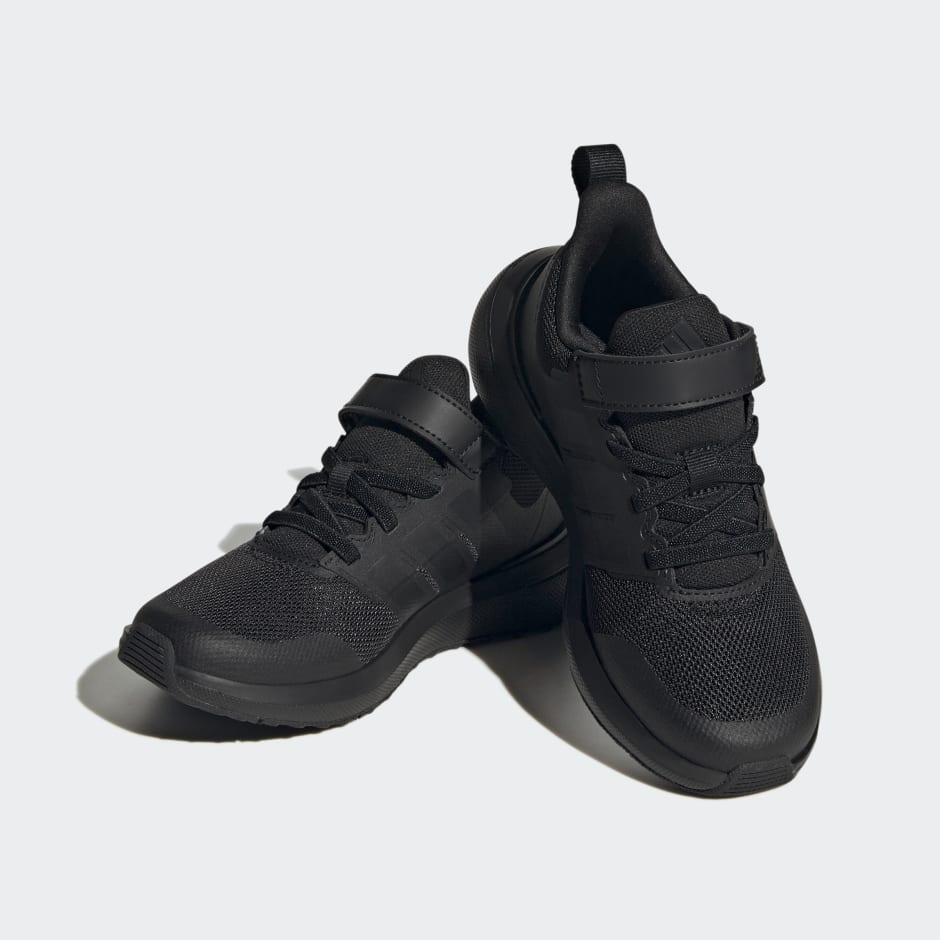 adidas FortaRun 2.0 Cloudfoam Elastic Lace Top Strap Shoes - Black ...