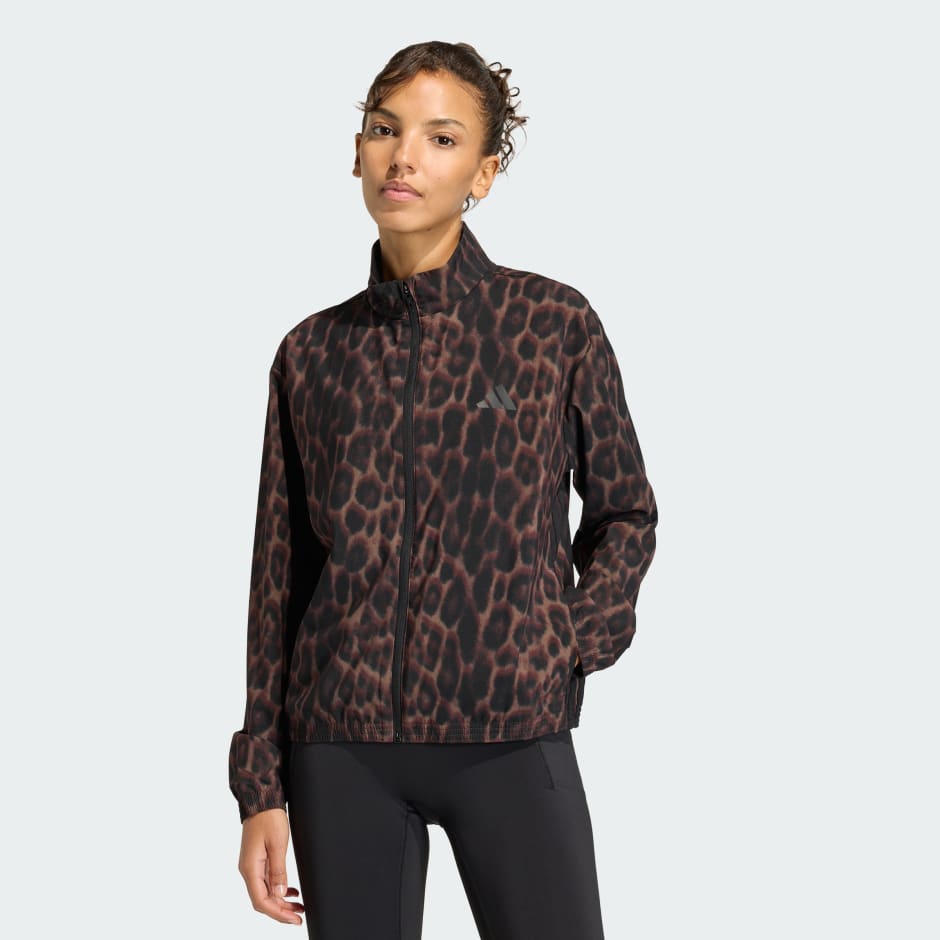 Workout Essentials Leopard Woven Jacket