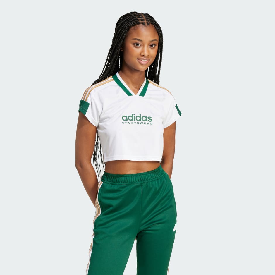 Tiro Cut 3-Stripes Crop Jersey