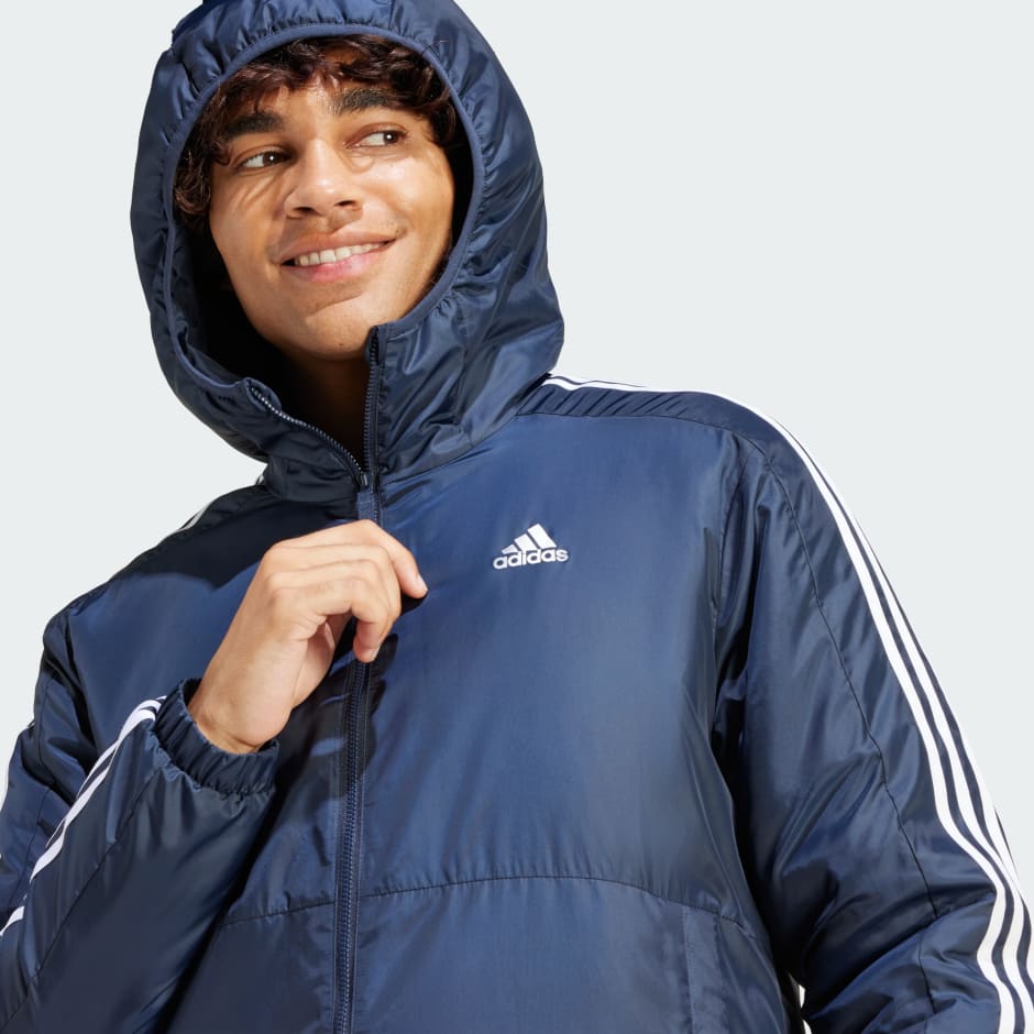 Essentials 3-Stripes Insulated Hooded Jacket