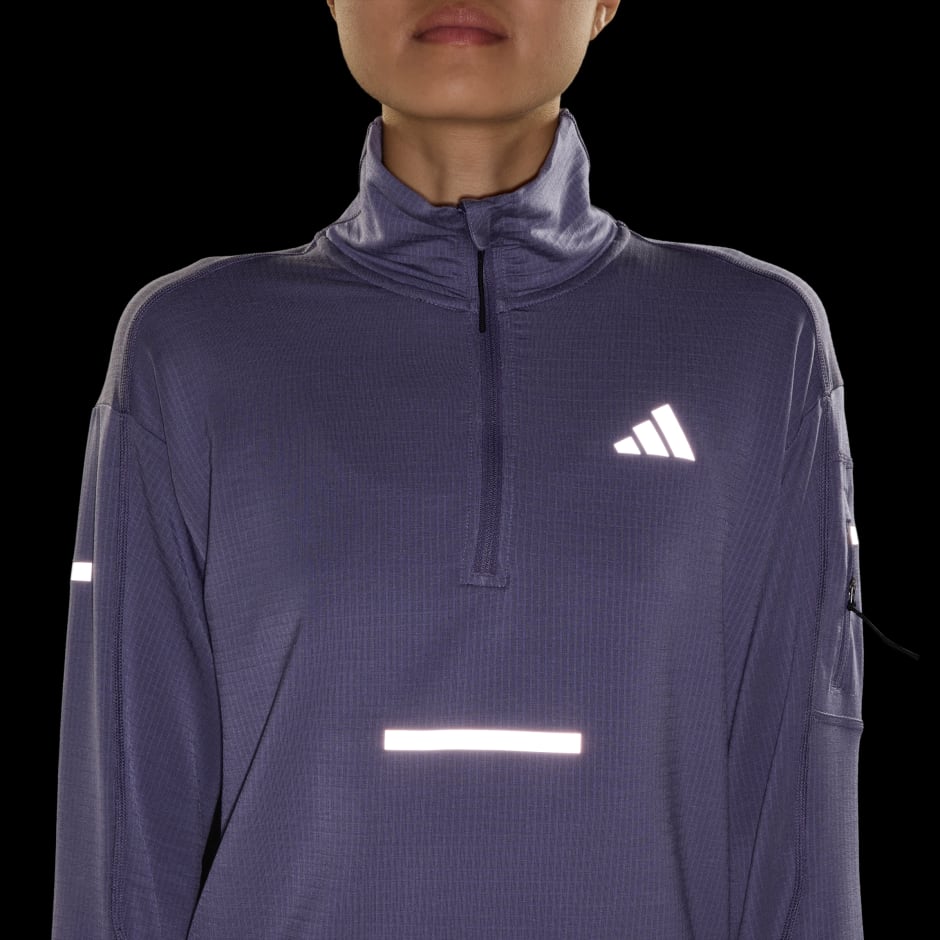 Top De Alergare Adi365 CLIMAWARM+ Cu Fermoar Pe Jumătate