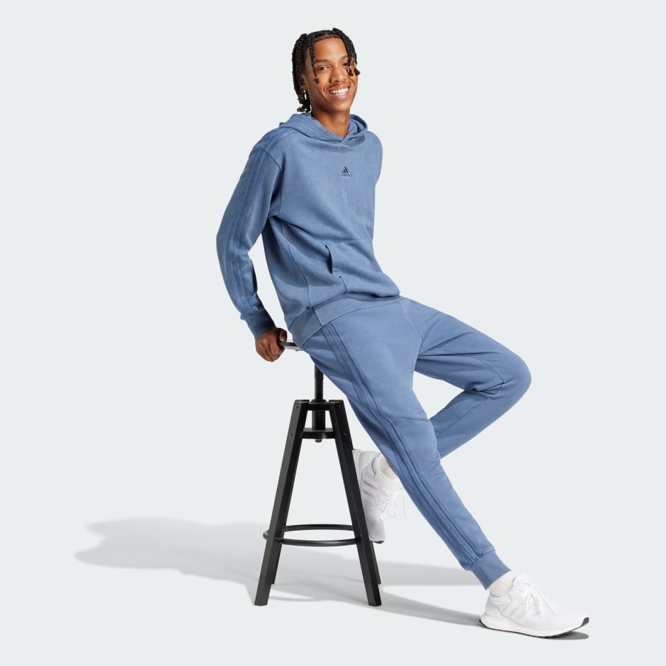 كنزة ALL SZN French Terry 3-Stripes Garment-Wash