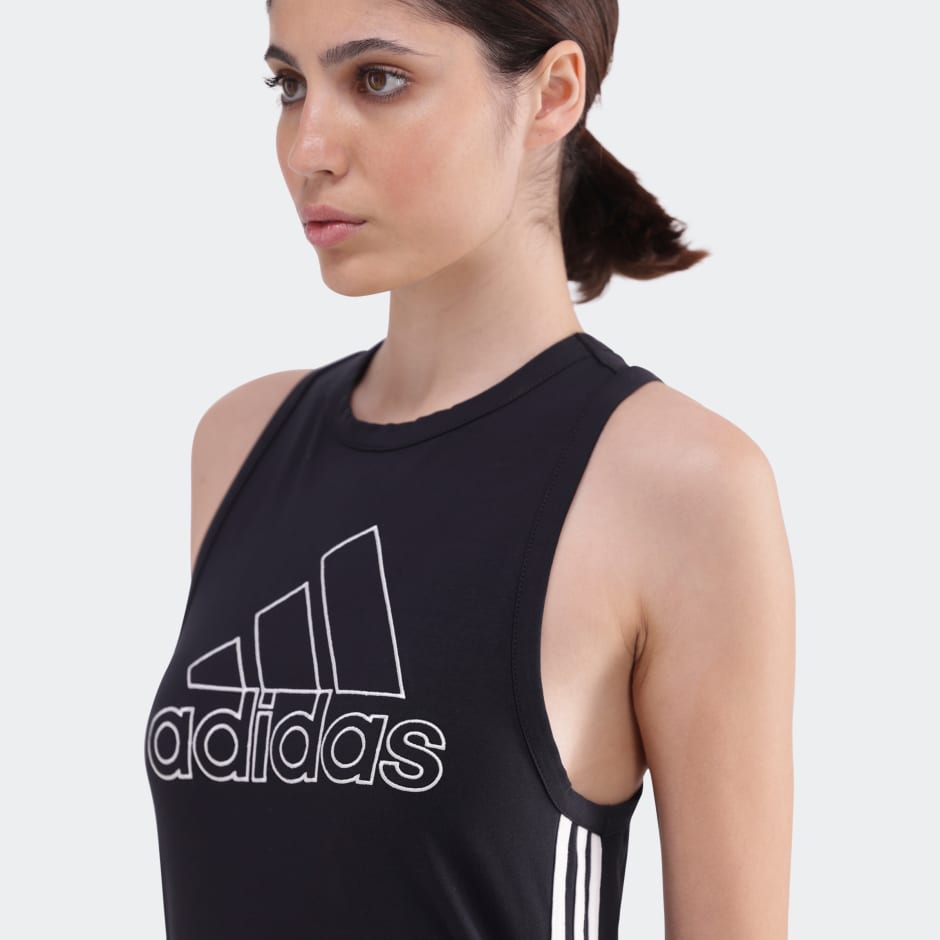 Essentials 3-Stripes Camo Print Racer Back Tank Dress