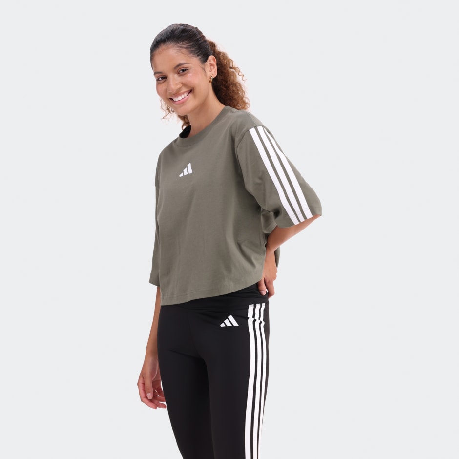 Essentials 3-Stripes Cotton Loose T-Shirt