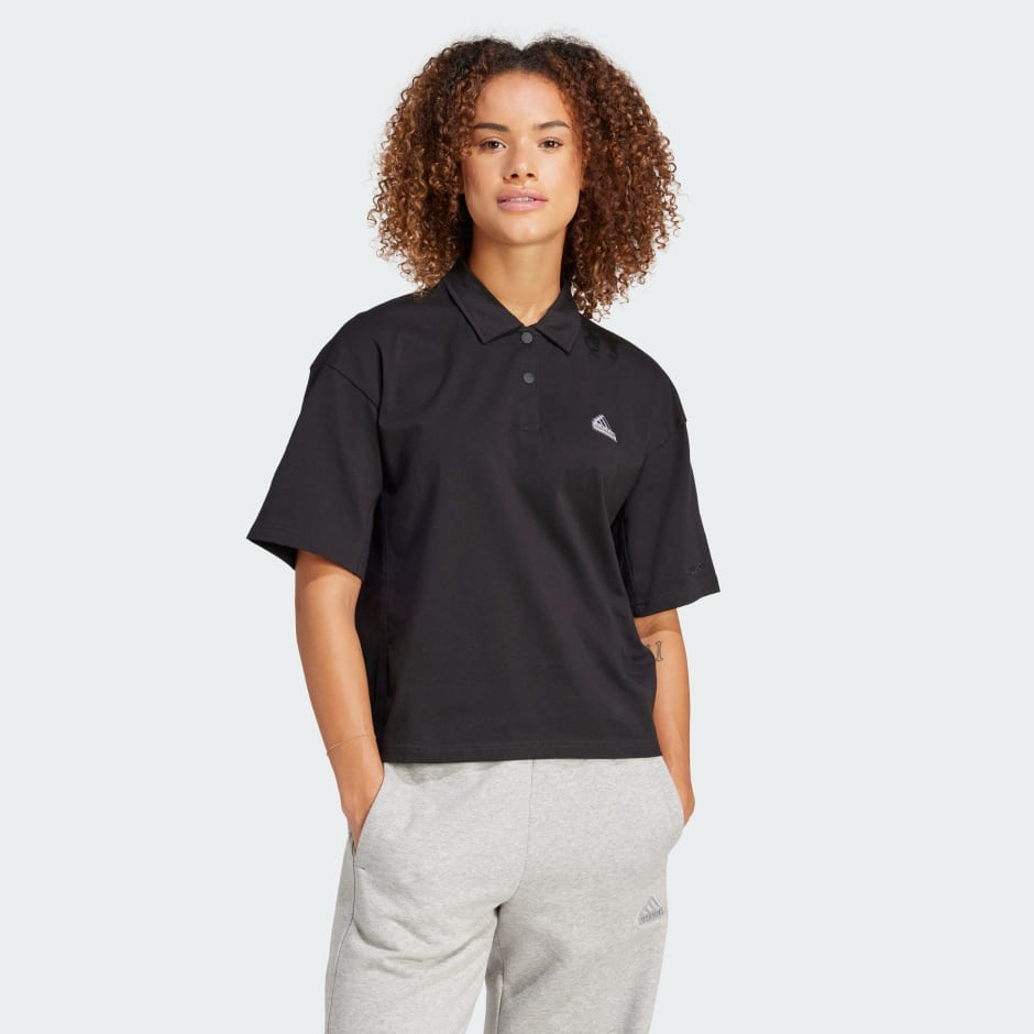 Graphic Loose Polo Shirt