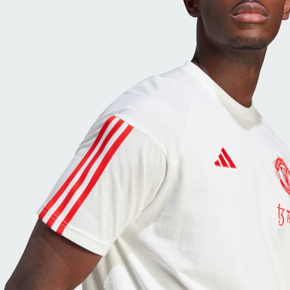 Clothing - Manchester United Tiro 23 Training Tee - White | adidas 